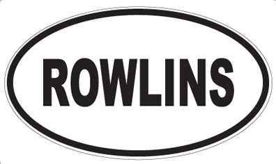 ROWLINS - Oval Sticker