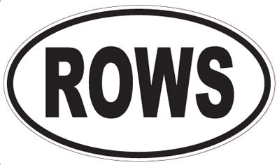 ROWS - Oval Sticker