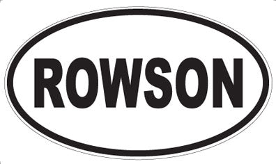 ROWSON - Oval Sticker