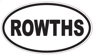 ROWTHS - Oval Sticker