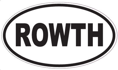 ROWTH - Oval Magnet
