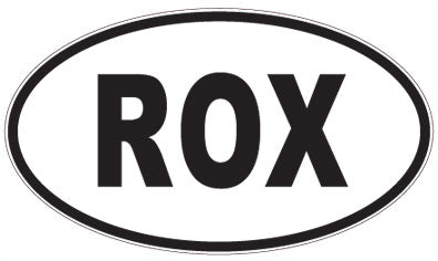 ROX - 3 Letter Initials Oval Sticker