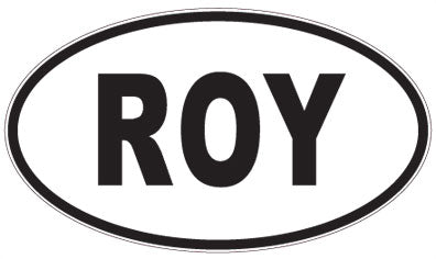ROY - 3 Letter Initials Oval Sticker