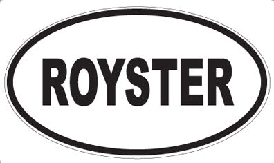 ROYSTER - Oval Sticker