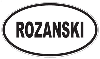 ROZANSKI - Oval Sticker