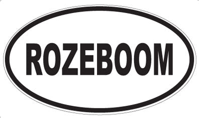 ROZEBOOM - Oval Magnet