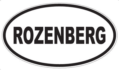 ROZENBERG - Oval Sticker