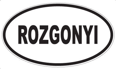 ROZGONYI - Oval Magnet