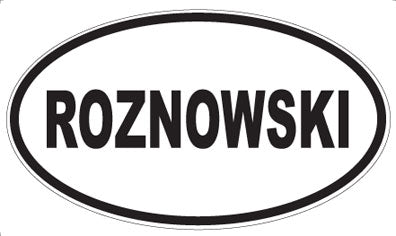 ROZNOWSKI - Oval Magnet