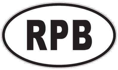 RPB - 3 Letter Initials Oval Sticker