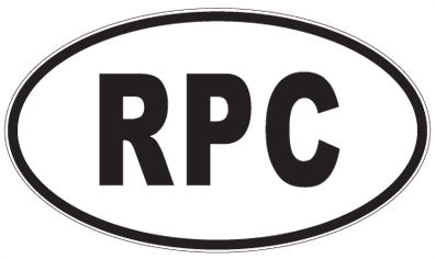RPC - 3 Letter Initials Oval Sticker