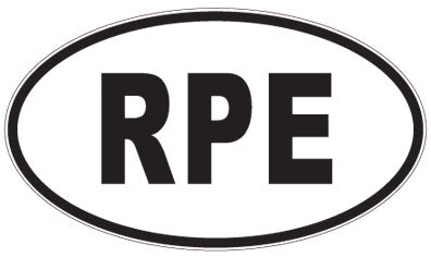 RPE - 3 Letter Initials Oval Sticker