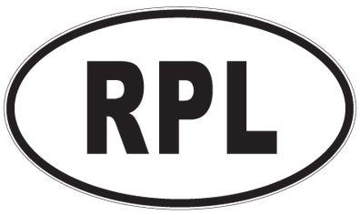 RPL - 3 Letter Initials Oval Sticker