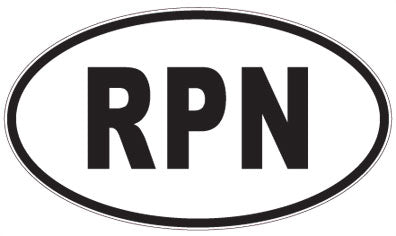 RPN - 3 Letter Initials Oval Sticker