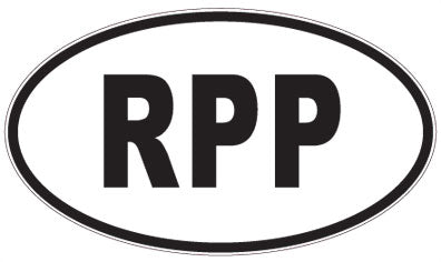 RPP - 3 Letter Initials Oval Sticker