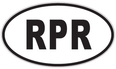 RPR - 3 Letter Initials Oval Sticker