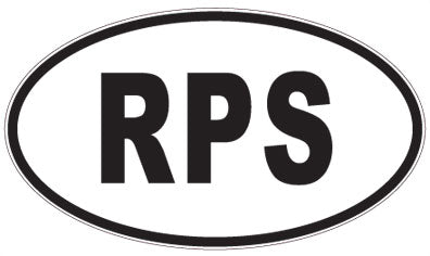 RPS - 3 Letter Initials Oval Sticker