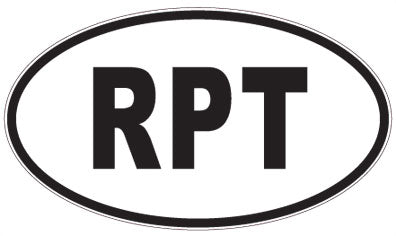 RPT - 3 Letter Initials Oval Sticker