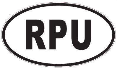 RPU - 3 Letter Initials Oval Sticker
