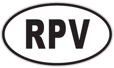 RPV - 3 Letter Initials Oval Sticker