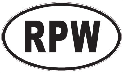 RPW - 3 Letter Initials Oval Sticker
