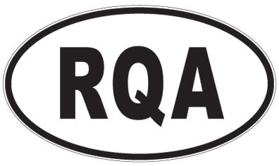 RQA - 3 Letter Initials Oval Sticker
