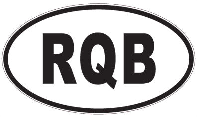 RQB - 3 Letter Initials Oval Sticker