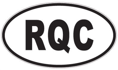 RQC - 3 Letter Initials Oval Sticker