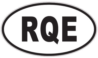 RQE - 3 Letter Initials Oval Sticker