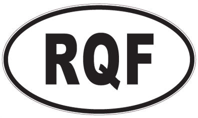 RQF - 3 Letter Initials Oval Sticker