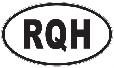 RQH - 3 Letter Initials Oval Sticker