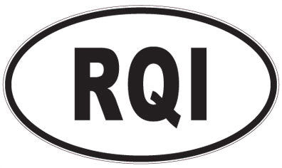 RQI - 3 Letter Initials Oval Sticker