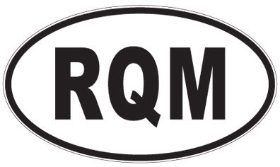 RQM - 3 Letter Initials Oval Sticker