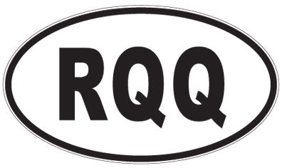 RQQ - 3 Letter Initials Oval Sticker