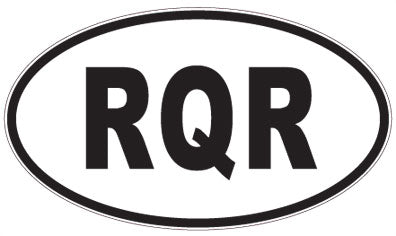 RQR - 3 Letter Initials Oval Sticker
