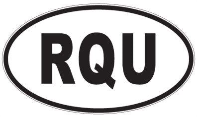 RQU - 3 Letter Initials Oval Sticker