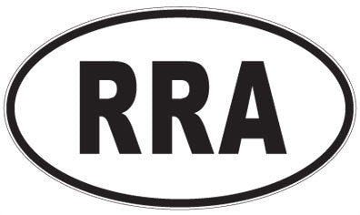 RRA - 3 Letter Initials Oval Sticker