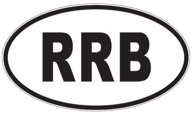 RRB - 3 Letter Initials Oval Sticker