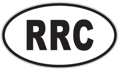 RRC - 3 Letter Initials Oval Sticker