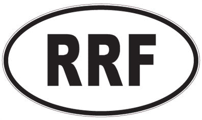 RRF - 3 Letter Initials Oval Sticker