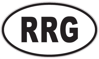 RRG - 3 Letter Initials Oval Sticker
