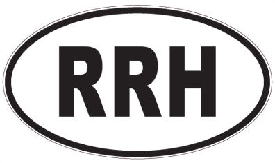 RRH - 3 Letter Initials Oval Sticker