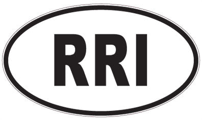 RRI - 3 Letter Initials Oval Sticker