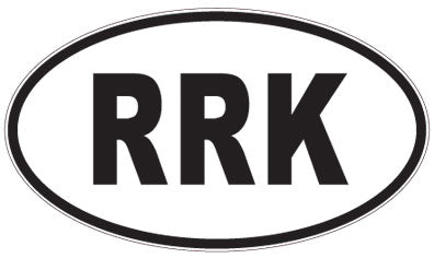 RRK - 3 Letter Initials Oval Sticker