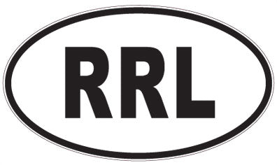 RRL - 3 Letter Initials Oval Sticker
