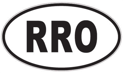 RRO - 3 Letter Initials Oval Sticker