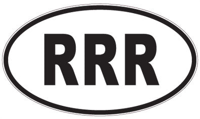 RRR - 3 Letter Initials Oval Sticker