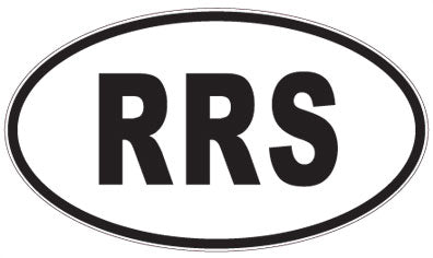 RRS - 3 Letter Initials Oval Sticker
