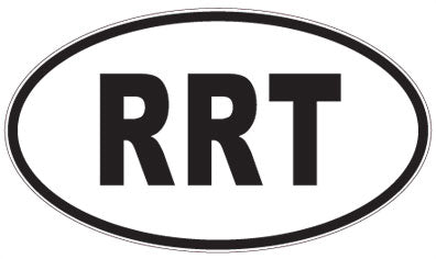RRT - 3 Letter Initials Oval Sticker