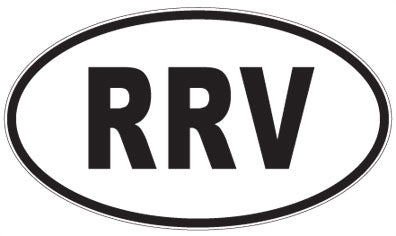 RRV - 3 Letter Initials Oval Sticker